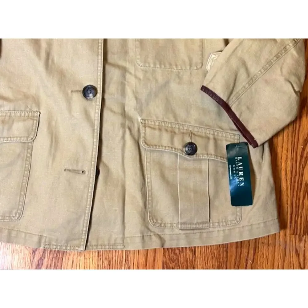 NWT Lauren Ralph Lauren Woman Modern Maasai Khaki Safari Coat 3X Cabincore - Picture 2 of 4